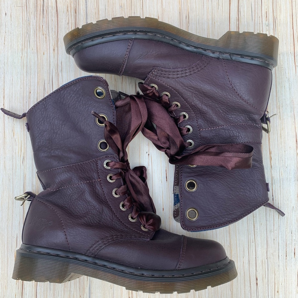 Dr. Martens Aimilie Oxblood Union Jack Combat Boot